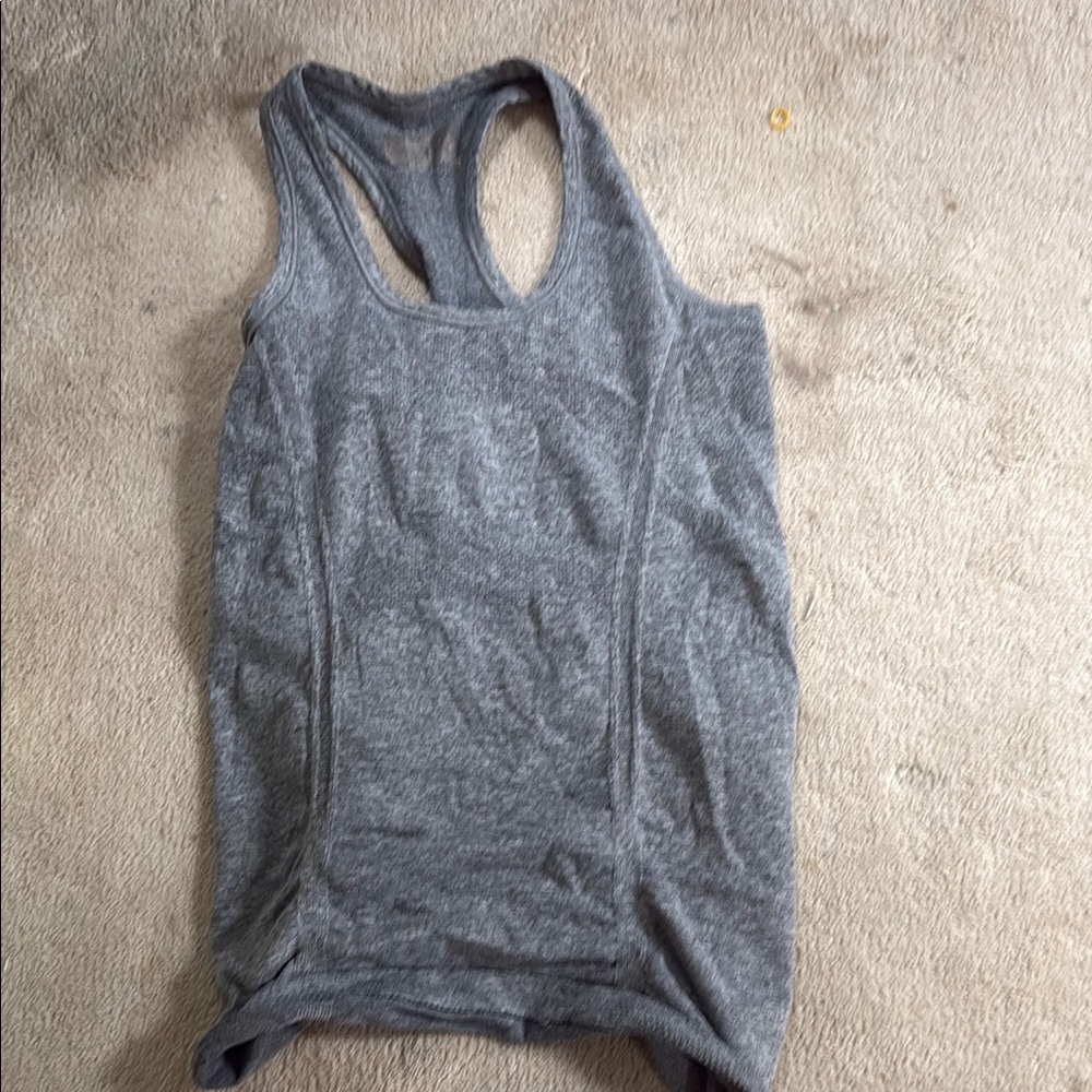Balance Athletica Gray Fitted Sleeveless Tank Top